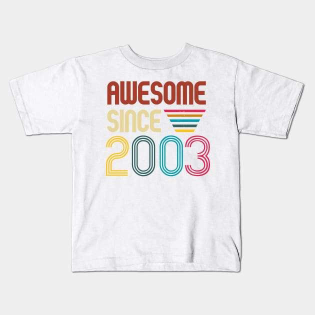 Awesome since 2003 -Retro Age shirt Kids T-Shirt by Novelty-art